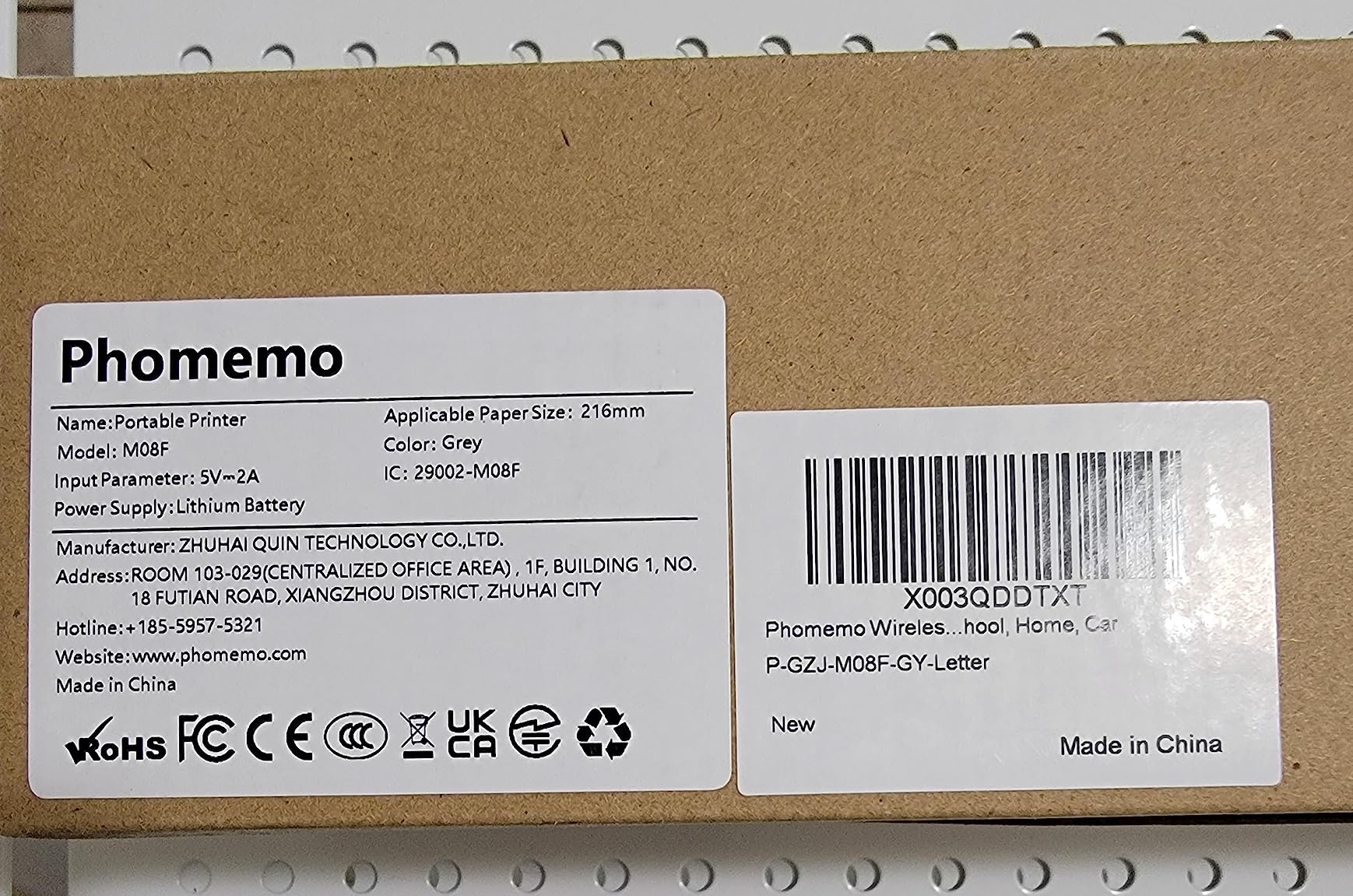 Phomemo M08F - Stampante termica A4, stampante portatile, supporta 210 x  297 mm, carta termica A4, stampante wireless portatile Bluetooth per  ufficio auto, compatibile con Phones&PC : : Informatica